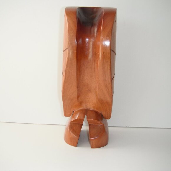 Hand Carved Solid Milo Wood Totem 10" High Maui Hawaii Figure Statue Sculpture - Picture 5 of 9